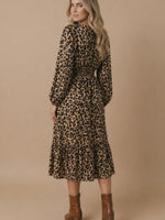 
              Animal Print Empire Silhouette Midi Dress
            