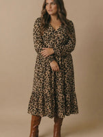 
              Animal Print Empire Silhouette Midi Dress
            
