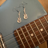 Old Time Rock n Roll Guitar Earrings