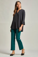 
              Lizzy Bell Sleeve Tunic Top-Black
            