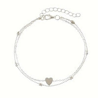 Heart Ankle Bracelet Set