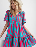 
              Curve Print Woven Dress
            