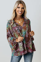 
              Vibrant Floral Puff Sleeve Top
            