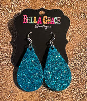 
              Glitter Acrylic Teardrop Earrings
            