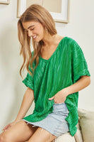 
              Let It Shine Dolman Sleeve Top-Emerald
            