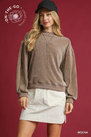 
              Mocha Velour Crewneck Sweatshirt
            