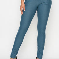 Teal 5-Pocket Skinny Jegging