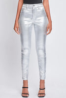 
              YMI High Rise Metallic Skinny Jeans-Silver
            