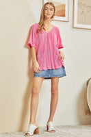 
              Let It Shine Dolman Sleeve Top-Barbie Pink
            