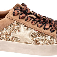 Corky’s Another Round Gold Sequin Sneakers