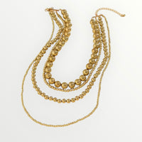 Gold Bead Necklace Set