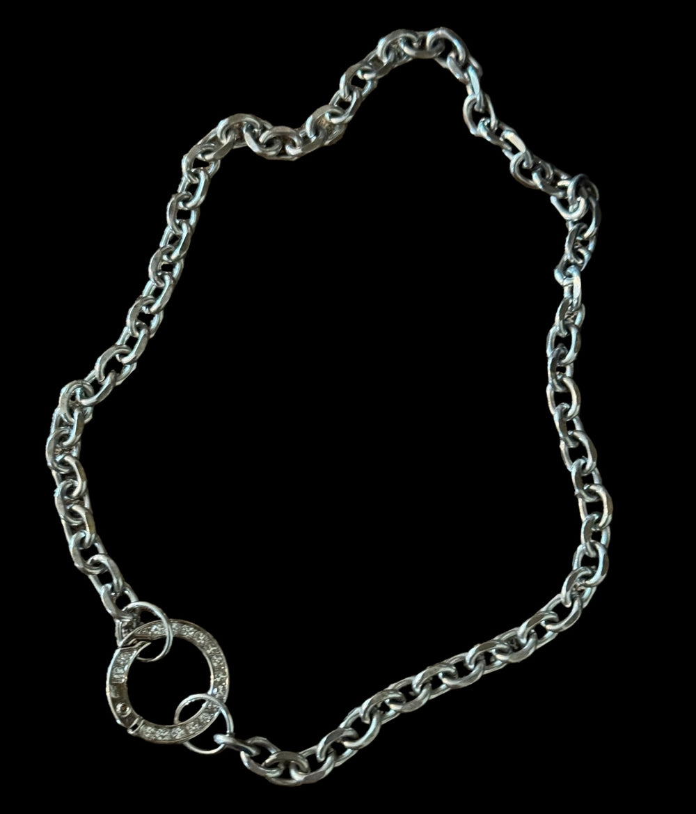 Carabiner Link Chain with Rhinestones