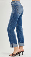 
              Risen Tummy Control High Rise Straight Jeans
            