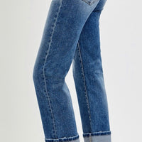 Risen Tummy Control High Rise Straight Jeans