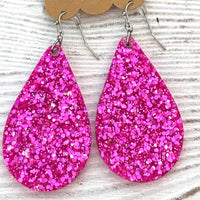 Glitter Acrylic Teardrop Earring