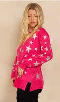 
              Foil Star Printed Sweater
            