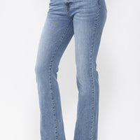 JUDY BLUE HIGH WAIST DOUBLE BUTTON BOOTCUT