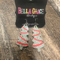 Glitter Acrylic Little Debbie Christmas Earring