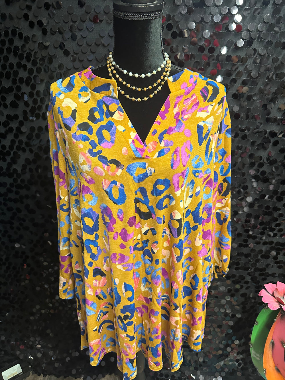 Lizzy Marigold Leopard Tunic Top