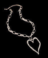 
              Hammered Heart Pendant Necklace
            