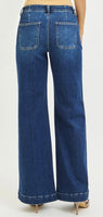 
              Risen Mid Rise Wide Leg Jeans
            