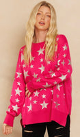 
              Foil Star Printed Sweater
            