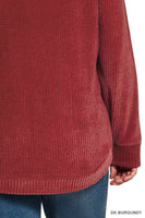 
              Chenille Waffle Round Neck Sweater
            