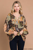 
              Mix and Match Bubble Sleeve Top
            