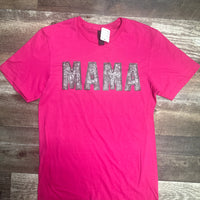 Pink Mama Faux Sequin Tee