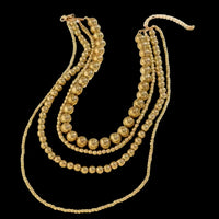 Gold Bead Necklace Set