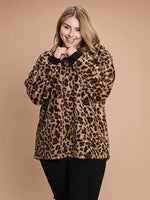 
              Trendy Animal Print Pullover Top
            