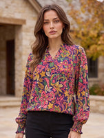 
              Lizzy Smock Sleeve Tunic Top-Everyday Comfort Wear
            