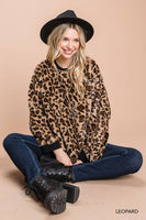 
              Trendy Animal Print Pullover Top
            