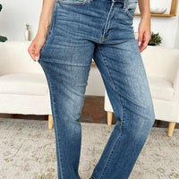 Judy Blue Full Size Mid Rise Release Hem Jeans (Dropship)