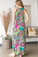 
              Medallion Print Maxi Dress – Boho Floral Long Dress for Women | Bella Grace
            