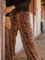 
              Range and Roar Leopard Print Pants - Women's Animal Print Bottoms
            