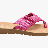 Corky’s Cool Off Fuchsia Crinkle Sandals