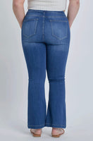 
              Cello Dark Wash Flared Jeggings
            