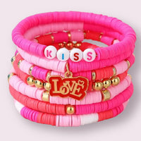 Kiss Valentine’s Bracelet Stack