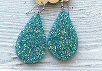 
              Glitter Acrylic Teardrop Earrings
            