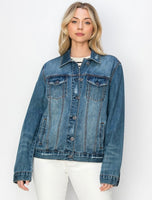 
              Risen Relaxed Fit Vintage Denim Jacket-Plus
            