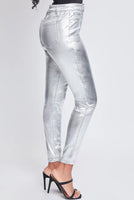 
              YMI High Rise Metallic Skinny Jeans-Silver
            