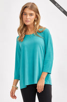 
              Classic Round Neck Top-Emerald
            