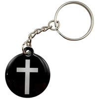 Tap To Pray™-Prayer Tag Keychains-Black Cross