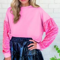 Pink Bubble Sequin Sweatshirt