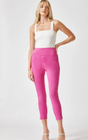 
              Magic High Waisted Skinny Capri-Hot Pink
            