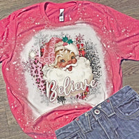 Pretty in Pink Santa Tee