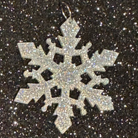 Acrylic Glitter Snowflake Pendant