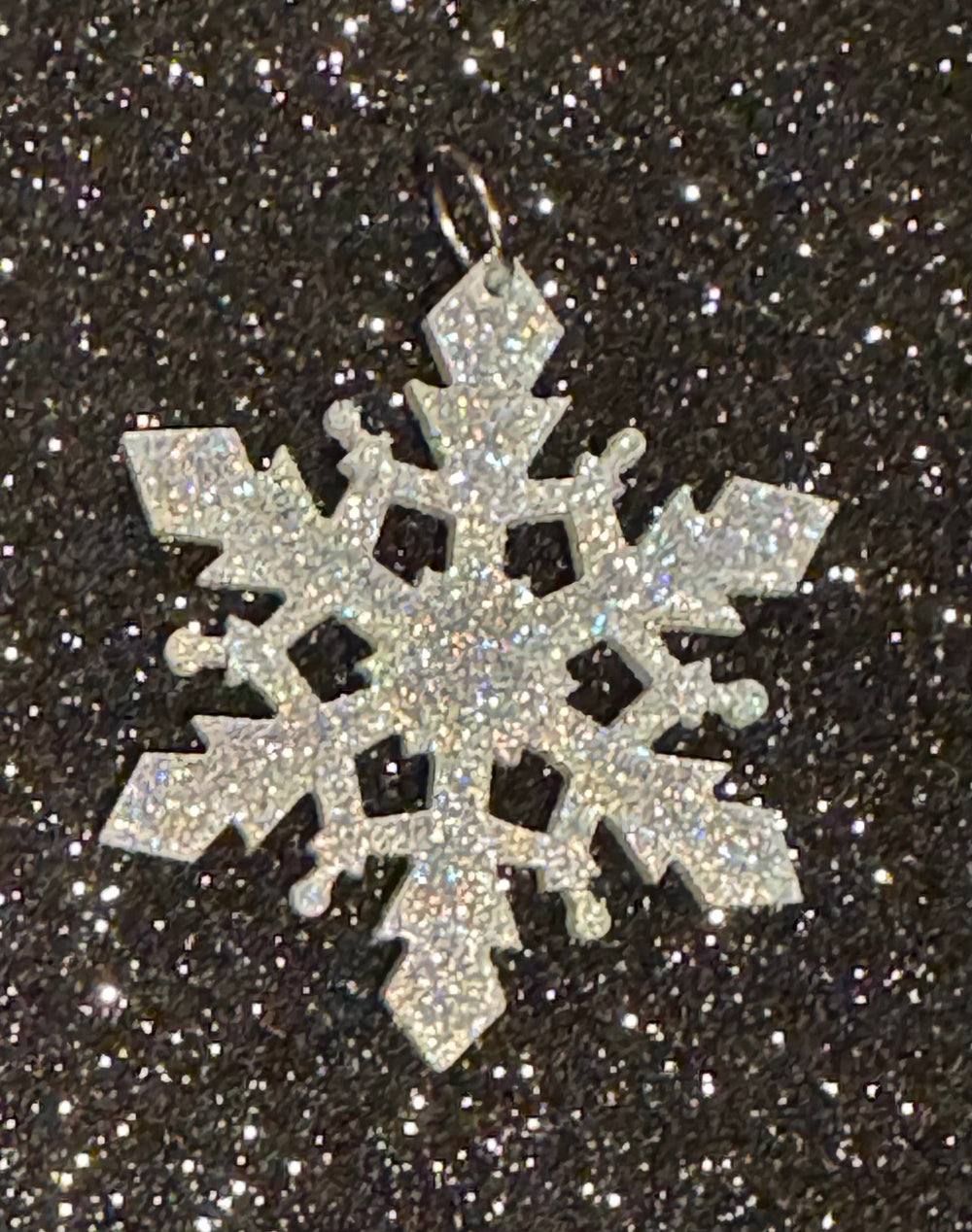 Acrylic Glitter Snowflake Pendant