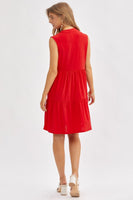 
              Lizzy Tiered Dress-Red
            